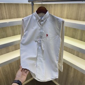 Ami paris Stripes Shirt with Carry Bag ( Grey )