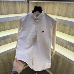 Ami paris Stripes Shirt with Carry Bag ( Pink )
