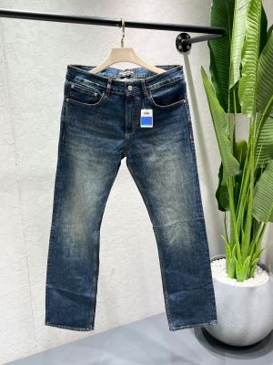 Balenciaga Green Shade Straight fit Premium Imported Fabric Denim with Back Pocket Emboss Logo 4591