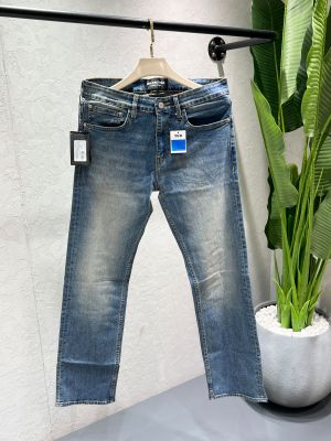 Balenciaga Light Shade Straight fit Premium Imported Fabric Denim with Back Pocket Emboss Logo 4589