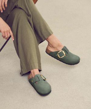 WMNS Birkenstock Boston Suede Green