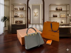 Louuis_Vuitton Capucines BB handbag featuring unique gold-toned floral hardware along the top edge With Double Box