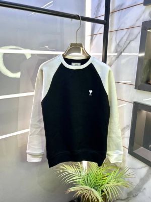 Ami Logo Imported Black Super Premium Sweatshirts F3292-BL