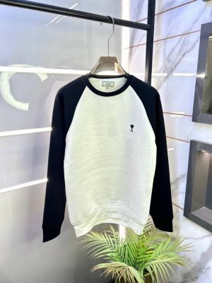 Ami Logo Imported White Super Premium Sweatshirts F3292-WH