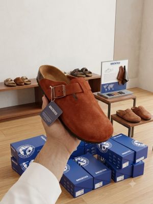 WMNS Birkenstock Boston Suede Rust Orange