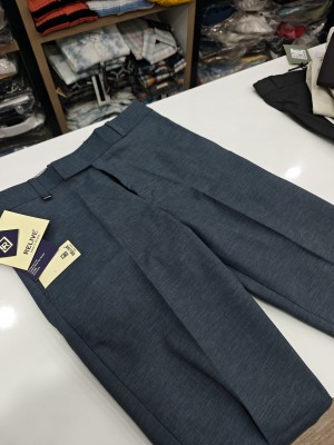 Formal trousers teal blue texture 