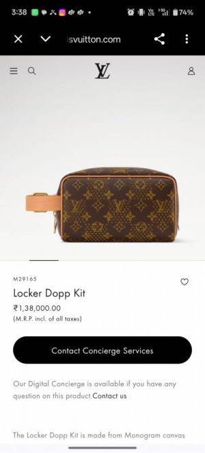 Louiis Vuitton Locker Dopp Kit Monogram Canvas Travel Bag FIX