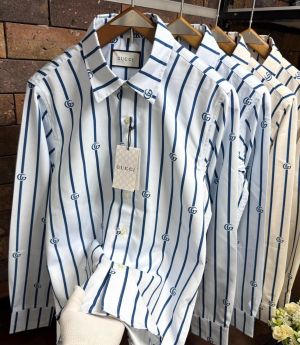 Gucci Monogram Print Full Sleeves Shirt White 
