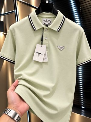 Prada Chest Logo Polo T-shirt Pista Green
