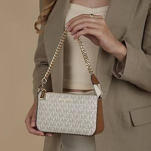 MICHAEL_KOR JET SET MEDIUM SIGNATURE LOGO POCHETTE With Box fixx 603