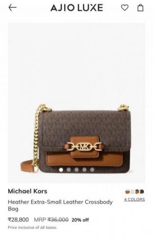 Michael_kor_s heather mini leather crossbody bag with box 596