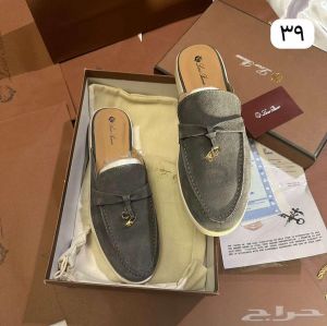 Wmns Loro Piano Babouche Charms Walk Grey Suede  For Her