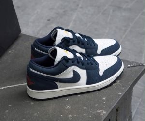 Nike air jordan 1 low obsidian blue suede (638)