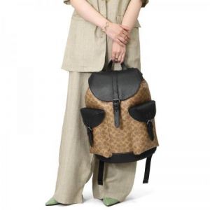 _Coacch_warner_leather_backpack_with_dust_bag_&_carry_bag_(909-apricot-black)
