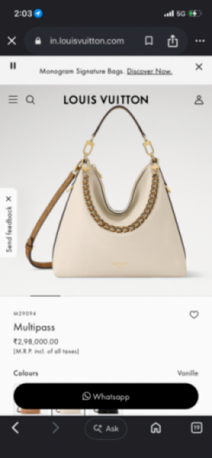 Louis vuitton M29094 Multipass with double box 886