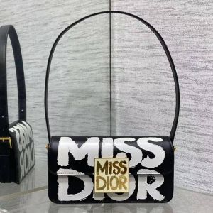 Miss_Dioor_2025_Black_Dioor_Flap_Shoulderbag_With_OG_Box_Dust_Bag_&_2belts_Black_D2426