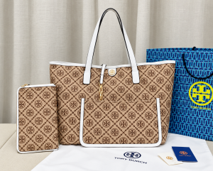 Tory_ jacquard tote bag premium quality with original box 5246