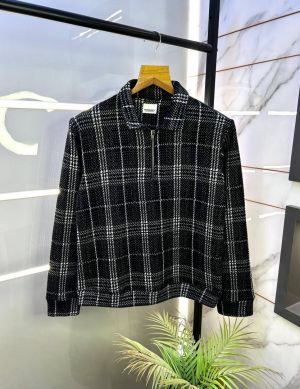 Burberr y Black Imported Super Premium Shacket F2972-BL