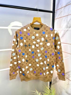 Louis_Vuitton Monogram Print Imported Brown Super Premium Sweatshirts F1206