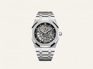 Audemars Piguet Royal Oak Jumbo Extra-Thin Openworked silver Black 