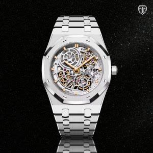 Audemars Piguet Royal Oak Jumbo Extra-Thin Openworked silver white 