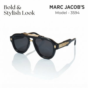 MARC JACOBS 3594 BLACK WITH GOLD TOUCH EXCLUSIVE DESIGN SHOWROOM TOP MOST SELLING MODEL 