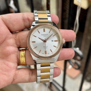 Tissot PRC 100 Solar Two Tone White Dial 
