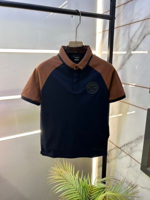Boss x Porsche Edition Navy Collar Neck Premium Polo T-shirt F5040-NY