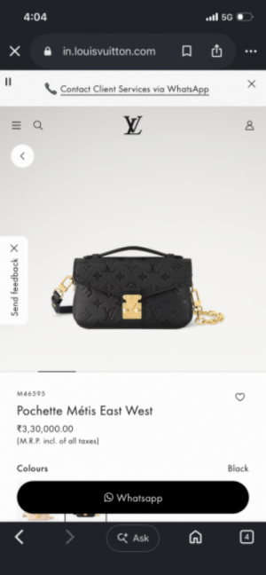 Louiis vuitton metis pochette East West with box 1002