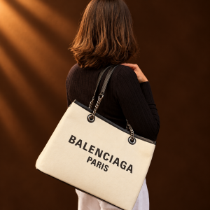 Balennciaga Duty Free Large Tote Bag With Dust Bag (White - 841)