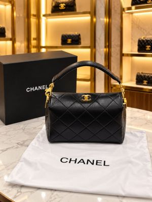 Chenal Black Gold  Ladies Hand Bag With Box  & Dust Bag Fa 1768
