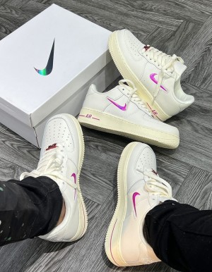 Ni_ke airforce 1 just do it metallic pink  