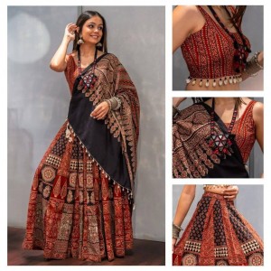 Navratri Printed Rayon Lehenga Choli with Kodi Lace & Dupatta  Semi Stitched  LG-584  2099 Navratri Printed Rayon Lehenga Choli with Kodi Lace & Dupatta  Semi Stitched  LG-584  2099