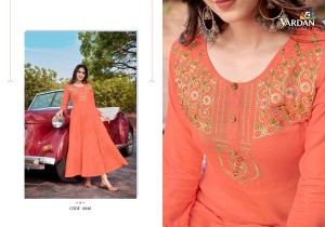 Vardan Designer Riyon Long Kurti  14kg Heavy Kurti for Women (5 Designs)  M-38 to XXL-44  1399 SalmonOrange Vardan Designer Riyon Long Kurti  14kg Heavy Kurti for Women (5 Designs)  M-38 to XXL-44  1399 SalmonOrange