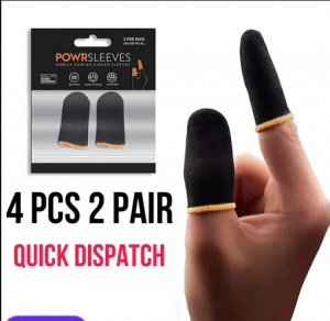 Gaming Finger Sleeves for Mobile Game Controllers Anti-Sweat Breathable Seamless Thumb Finger Sleeve for League of Legend PUBG Black