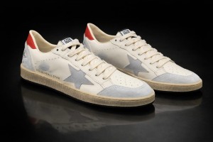  Golden Goose Ball Star White Silver Red Vintage Sole Sneaker