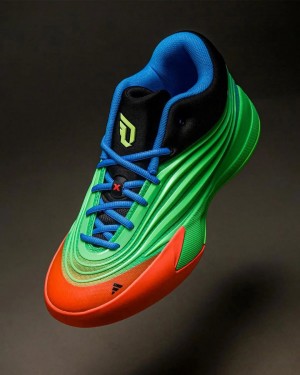 A_didas Dame X Lime Burst Signal Coral Blue