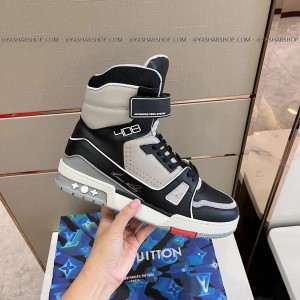 Louis Vui_ton x virgil abloh long black grey boot