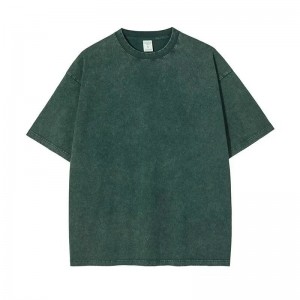 Vintage Washed Oversized Tee  Forest Green