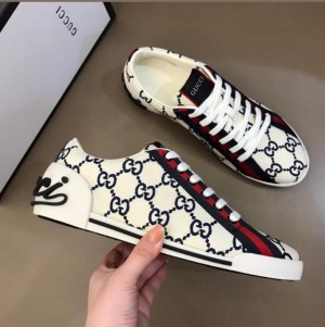 Gu_cci vintage embroidered gg logo premium sneaker