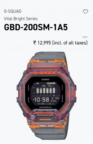 CASIO GSHOCK GBD 200 SERIES