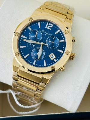 FERRAGAMO Gold-blue Premium Watch