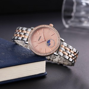 Fossi_l ladies Rose two-ton sun moon watch