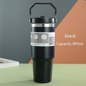 Ice Flow Flip Straw And Handle 30 oz Black