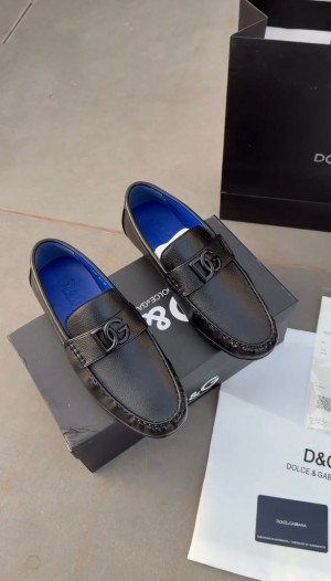 D_OLCE & GABBANA LEATHER LOAFER BLACK 