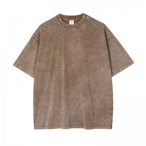 Vintage Washed Oversized Tee  Earth Brown