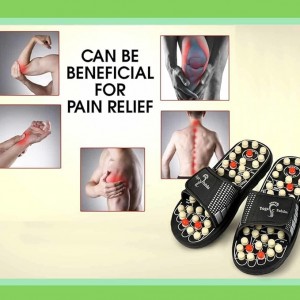 Eastern Club Yoga Paduka Manual Acupressure Foot RelaxerFoot Massager SlipperSpring Acupressure Magnetic Therapy SandalsRotating Acupressure Foot Slippers for Men & Women