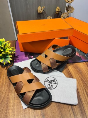  Hermes H CrossOver Premium Tan Slides