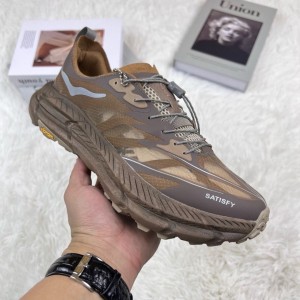 H_oka X Satisfy Mafate Speed 4 Light Rubber Brown