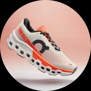 On CloudMonster 2 Undyed Flame White Orange